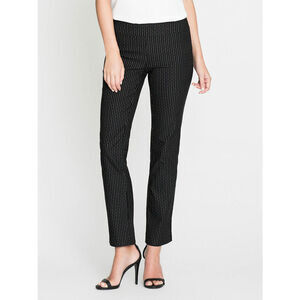Nic + Zoe Women's Work Pants In Black Onyx Stripe Size 2 $250